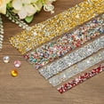 thumbnail image 5 of 1 Roll 1 Yard Self Adhesive Crystal Rhinestone Diamond Ribbon for Arts & Crafts Project Silver Base Red, 5 of 5