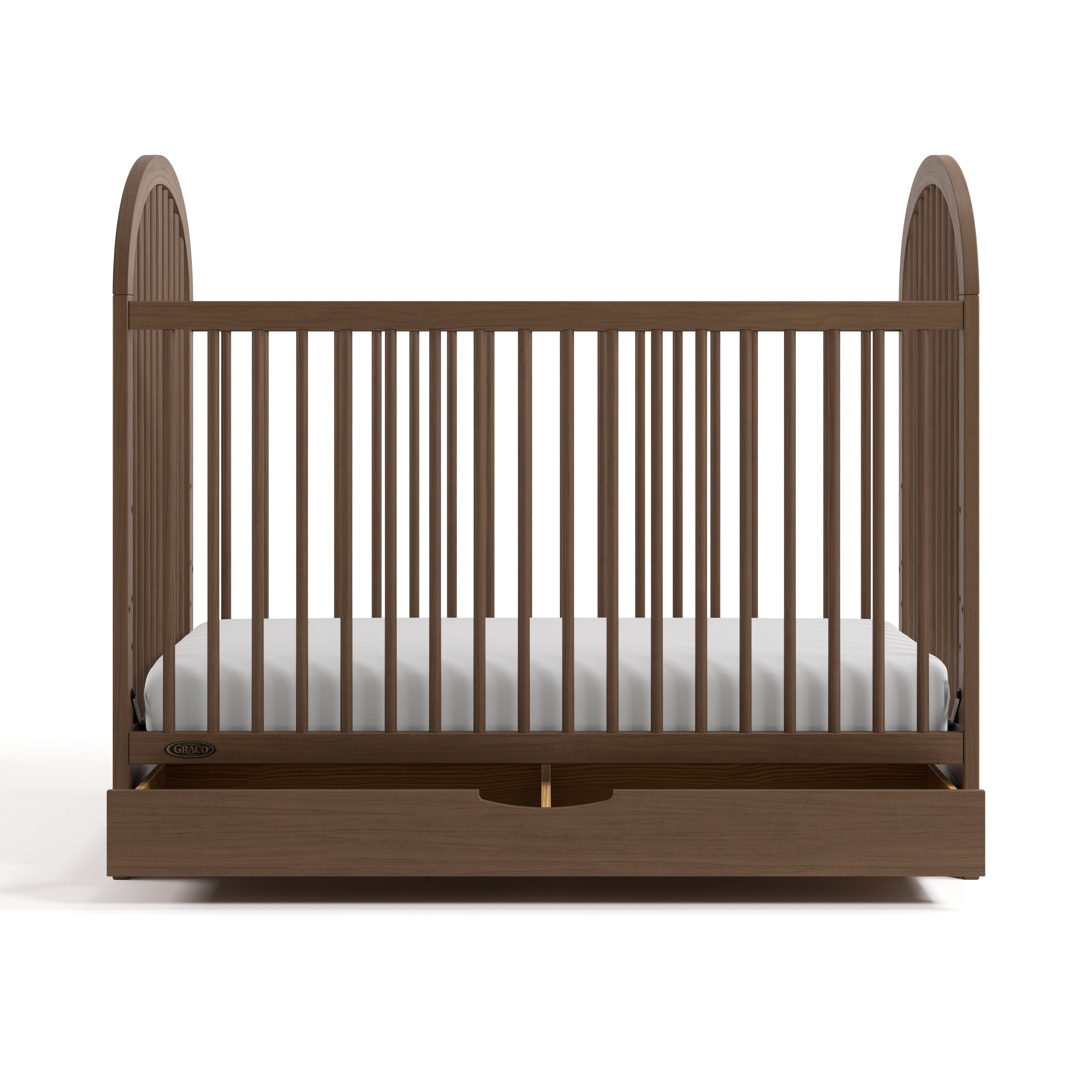Graco Olivia 3-In-1 Convertible Baby Crib with Drawer, Hazelnut