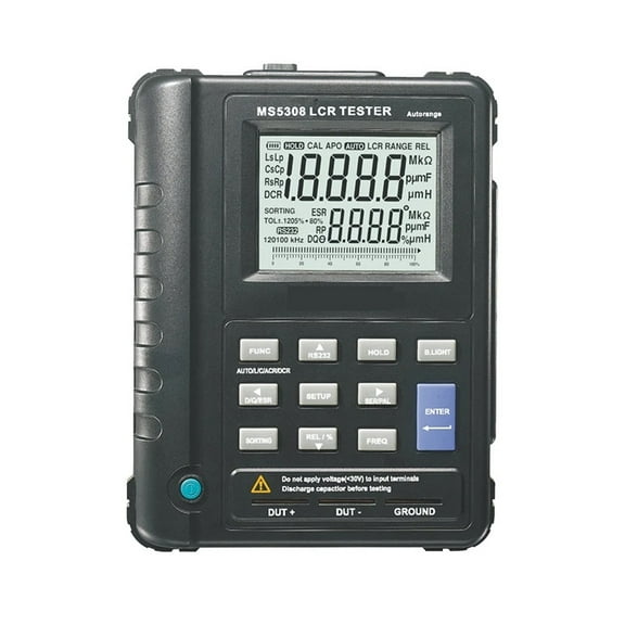 Handheld Auto Range Digital LCR Meter Bridge Test Inductance Capacitance Resistance Meter Dual LCD Display ,Easy to Use