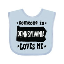 Inktastic Someone in Pennsylvania Loves Me Boys or Girls Baby Bib