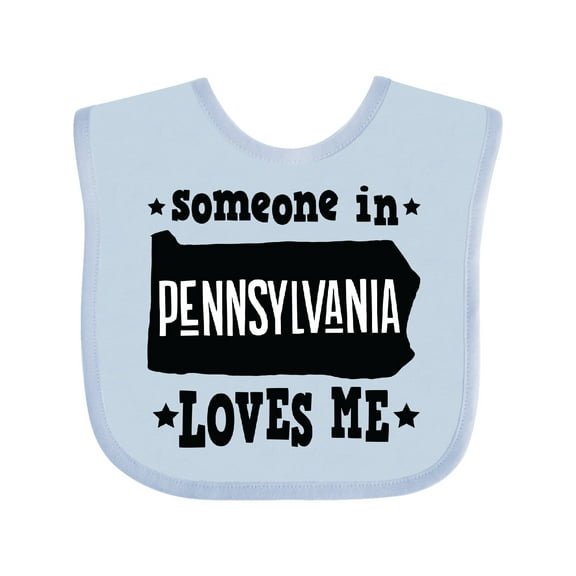 Inktastic Someone in Pennsylvania Loves Me Boys or Girls Baby Bib