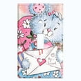 thumbnail image 2 of Metal Light Switch Wall Plate Outlet Cover (Love Letter Friend Teddy Bear Heart Flowers - Single Toggle), 2 of 2