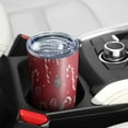 thumbnail image 5 of 20oz Tumblers Red Christmas Candy Cane Pattern Stainless Steel Vacuum Insulated Double Wall Travel Tumbler Cups Mug with Lid and Straw,Cleaning Brush for Cold & Hot Drinks, 5 of 7