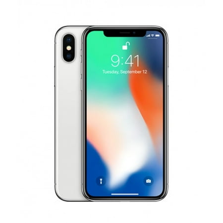 Refurbished Apple iPhone X 256GB, Silver - Locked Straight Talk/TracFone