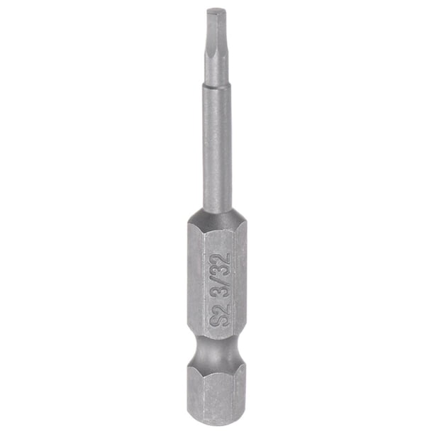 3/32" Hexagonal Destornillador Taladro SAE 1/4" Hexagonal Vástago 2" Longitud Magnético S2 Acero Potencia Perforación taladros