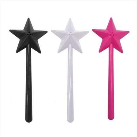 Salt and Pepper Shaker Wand Shakers, Black White Pink, Star