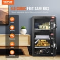 thumbnail image 2 of VEVOR Double Doors 4.5 cu.ft Safe Box with Key Lock & Password,Safe Lock Box with Fireproof Bag, Key Rack, LED Light and 2 Height Adjustable and Removable Divider for Money,Documents, Jewelry, Black, 2 of 9
