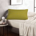 thumbnail image 6 of Hirioo Yellow Checkered Plaid for Plush Pillow Cover for Bedroom and Living Room ,Elegant, Comfortable Home Decor-16"x24", 6 of 6