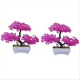 thumbnail image 1 of 2Pcs Artificial Plant Bonsai Plastic Small Tree Pot,Lotus Color, 1 of 5