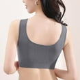 thumbnail image 6 of Womens Wireless Bras Comfortable Push Up Bra Plus Size Everyday Bras for Women Ndbuld Women's Solid Color Backless Sexy Seamless Push-Up Beautiful Back Underwear Everyday Bras Gray M, 6 of 6