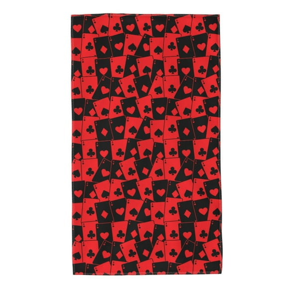Balery Playing Cards Toalla de Microfibra Premium con Estampado – 27.5x16 pulgadas, Alta Absorción, Suave y Aterciopelada, Secado Rápido