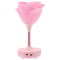 thumbnail image 4 of Lámpara de noche táctil con forma de rosa 3D, recargable por USB, con 3 modos de intensidad regulable, decorativa y romántica (rosa), 4 of 7