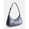 thumbnail image 2 of Madden NYC Women's Curved Baguette Shoulder Bag, Black and White, 2 of 6