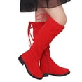 thumbnail image 5 of CAICJ98 Boots for Little Girls Suede Leather Knee High Boots Fashion Side Zipper Winter Tall Riding Boots (Toddler/Little Kid/Big Kid),2.5, 5 of 9