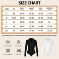 thumbnail image 7 of COMFREE Women's Sexy V-neck Bodysuit Long Sleeve Jumpsuit Basic Tops Solid Soft Jumpsuits, 7 of 7