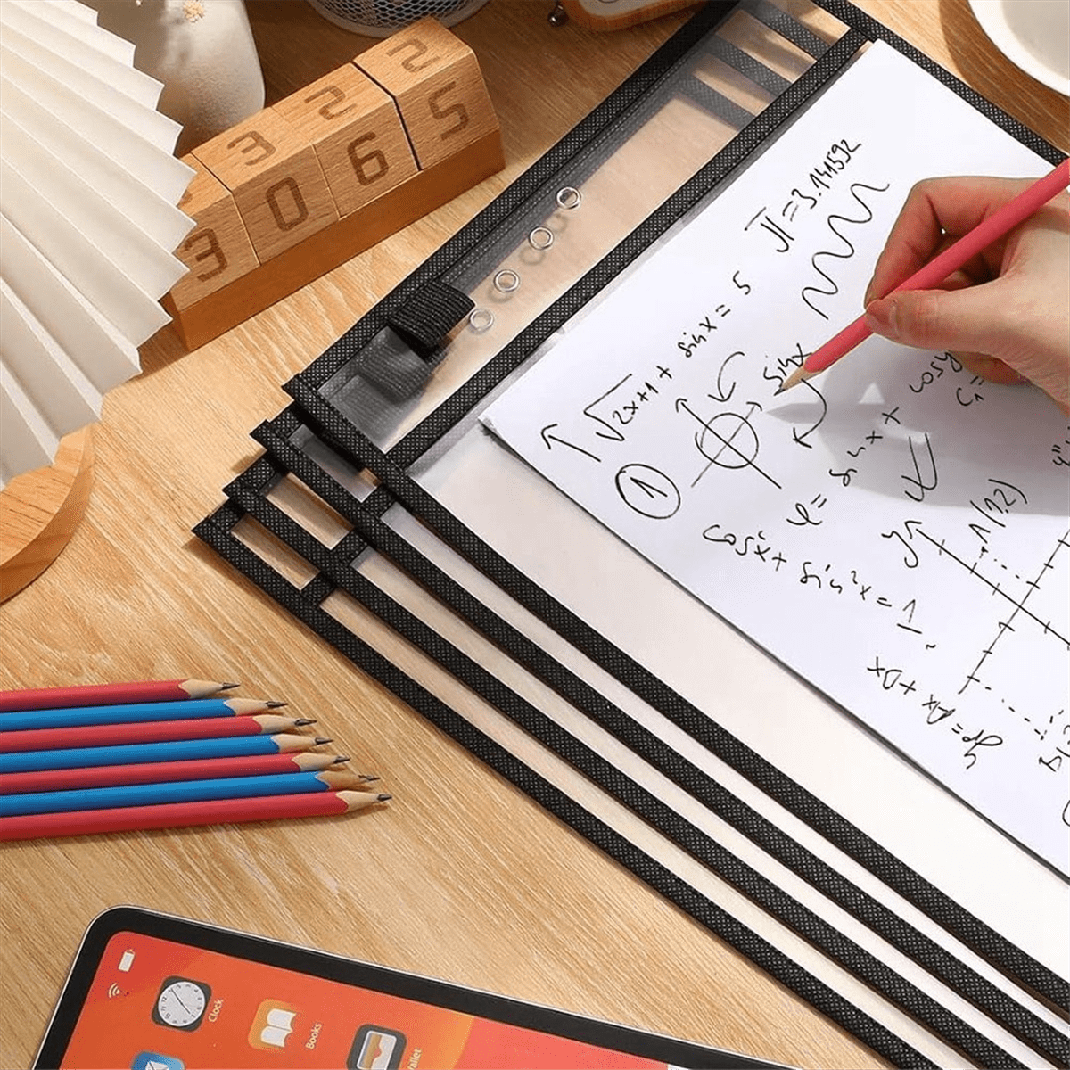 25PCS File Folders 24x32cm Work Note Holder Dry Erase Pockets for Teachers Classroom Organization Supplies B