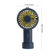 thumbnail image 4 of Portable Fan VibHome Handheld Fans Handheld Fan Compact Lightweight Portable 8 Blades Outdoor Pocket Fan USB Rechargeable 3-speed Variable High Capacity 1266mAh Variable Angle, 4 of 7