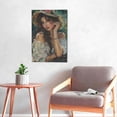 thumbnail image 6 of 16x24 inch Oil Painting Canvas Flower Hat Woman,Woman & Man Cave,Bar,Cafes,Lounge Wall Art Decor Poster Prints,Gift For Lover,Exquisite Hat Woman Decorative Paintings,Bathroom,Home,Bar Decor, 6 of 6