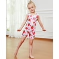 thumbnail image 4 of Gymnastics Leotards for Girls Shiny Toddler Biketard&nbsp;Unitard Heart Butterfly Strawberry One Piece Tumbling Outfits, 4 of 6