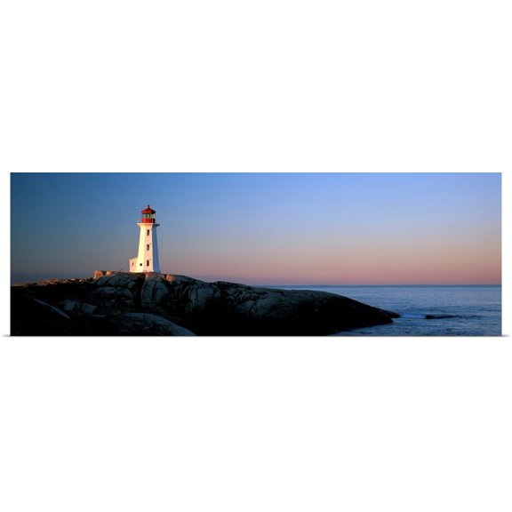 Great BIG Canvas | Rolled Ron Watts Poster Print entitled Lighthouse, Peggy's Cove, Nova Scotia, Canada