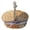 G, variant on Wicker Picnic Basket with Removable Liner & Lid, Oval Hand Woven Picnic Hamper with Foldable Handle for Camping, Outdoor, Easter, Gift Storage