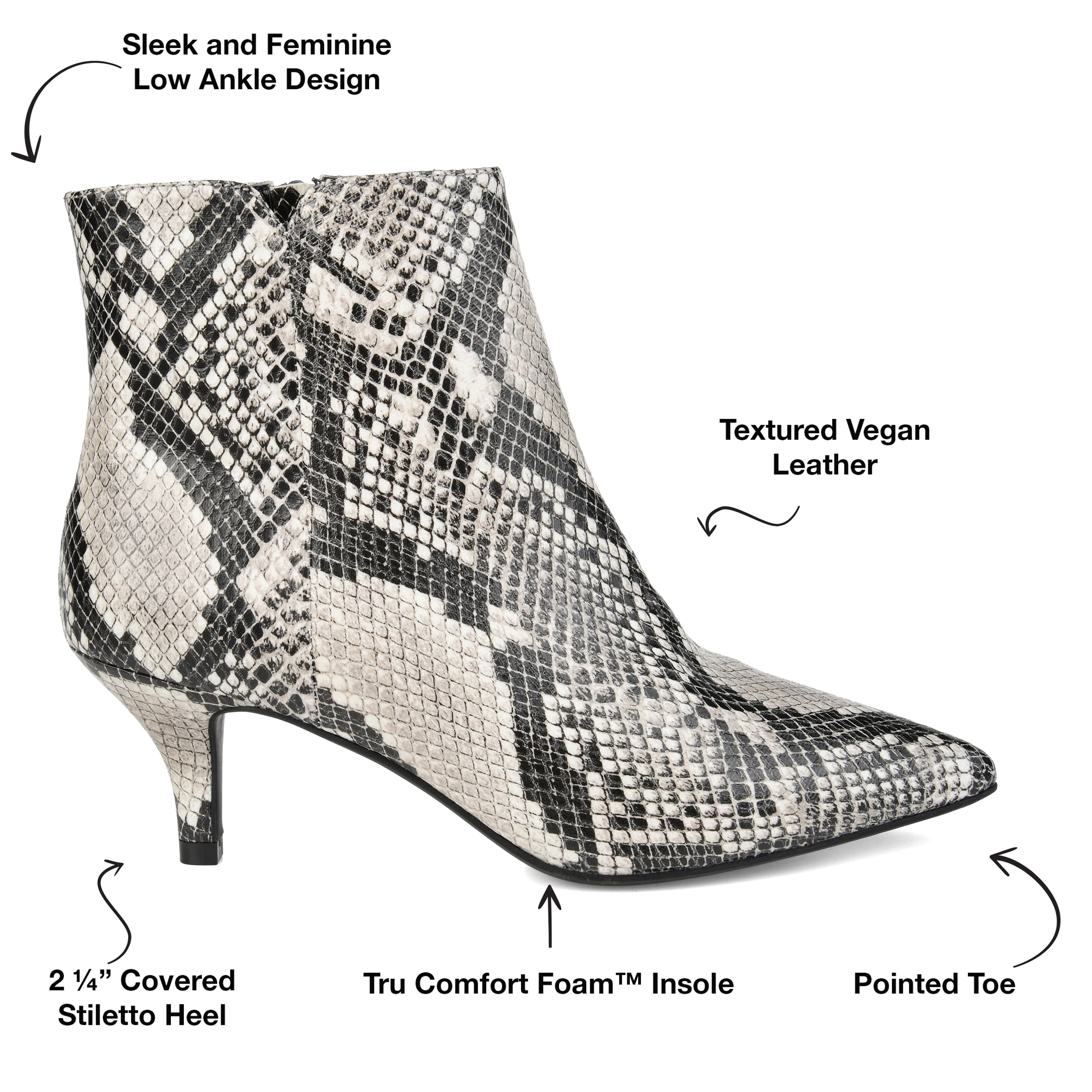Journee Womens Isobel Inside Zip Stiletto Booties