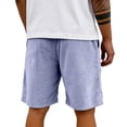 thumbnail image 4 of Nestiefly Mens Corduroy Shorts Casual Elastic Waist Drawstring Lightweight Summer Beach Shorts with Pockets Purple 2XL, 4 of 4