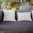 thumbnail image 2 of Plutus Vanilla Diamond Shiny Fabric With Embroydery Luxury Throw Pillow - Double sided 20" x 30" Queen, 2 of 2