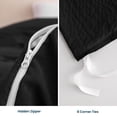 thumbnail image 5 of Sleep Zone Seersucker Ruffled Duvet Cover Set Full, Soft Breathable Bedding Set, Wrinkle Resistant, Modern Textured, All Season Use (Black, Full), 5 of 11
