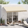 thumbnail image 6 of 10' x 8' Retractable Awning, Patio Awnings, Sunshade Shelter w/ Manual Crank Handle, UV & Water-Resistant Fabric and Aluminum Frame for Deck, Balcony, Yard, Beige, 6 of 6