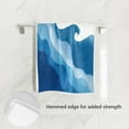 thumbnail image 2 of Bath Towel Single-Sided Printed Highly Absorbent Soft Quick Towel for Bathroom Spa Gym & Sports Watercolor Blue Wave, 2 of 5