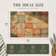 SPXUBZ Linen Placemats Vintage Farmhouse Tile Grid Pattern Table Mats ...