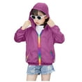 thumbnail image 1 of MIASHUI Girls Lightweight Summer Sunscreen Jacket for Kids - Breathable Toddler Outwear with for Outdoor Adventures Purple,2-3 Years, 1 of 9