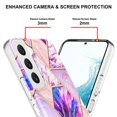 thumbnail image 5 of Designed for Samsung Galaxy S23 6.1 inch Marble Case, Ultra Thin Girls Women Polished Plating Flexible Soft TPU IMD Protective Case Cover for Samsung Galaxy S23 - Lightpurple, 5 of 5