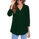 thumbnail image 5 of Sexy Dance Top de mujer con manga 3/4 y blusa holgada con cuello en V, 5 of 7