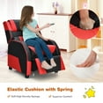 thumbnail image 4 of Costway Kids Youth Gaming Sofa Recliner w/Headrest & Footrest PU Leather Red, 4 of 10