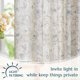 thumbnail image 3 of Cortinas de lino estampado floral JINCHAN 160x160 cm azul 2 paneles, 3 of 9