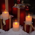 thumbnail image 2 of LEEYNEER Merrynights Pure White Flickering Flameless Candles  Battery Operated Glass LED Pillar Candles with Remote Control and Timer  Moving Flame  Set of 3, 2 of 5