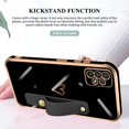 thumbnail image 6 of Compatible with Samsung Galaxy A53 6.5" 2022 Case Thin for Women Girls,Soft TPU Plating Bumper Wristband Holder Case Slim Anti-Scratch Shockproof Love Heart Cute Case(Elegant Black), 6 of 7