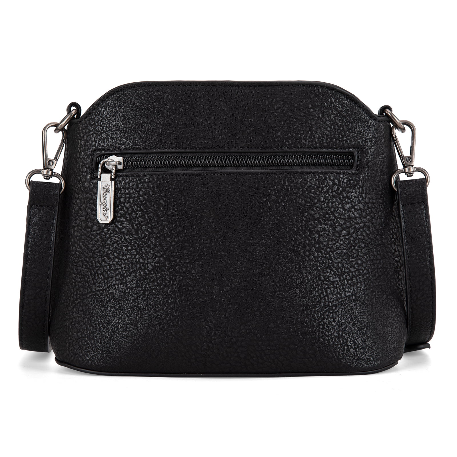 Wrangler Small Crossbody Bags for Women Shoulder Cute Purses and Handbags with Adjustable Strap, Cow-Black