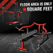 Syedee Chest Press Machine, 1250LBS Capacity with Independent Converging Arms, Adjustable Flat Incline Fitness Bench for Home Gym