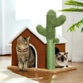 thumbnail image 3 of DIY Cactus Cat Tree Houses Hummock Fully Wrapped Scratching Post Wood Climbing Tower for Cat Jumping Toy Pet Furniture Protector ShopWise Round, 3 of 11