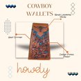 thumbnail image 5 of Urbalabs Leather Long Wallet Floral Embossed Longhorn Soft Leather Checkbook Style Cowboy Hand Crafted High End Mens Wallets Leather Rodeo Bi Fold Tooled Leather Gifts For Men (Brown & White), 5 of 5