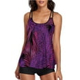 thumbnail image 2 of Flowy Tankini Bathing Suits For Women Tummy Control Swimsuits Two Piece Swimwear Tank Top With Boyshorts, 2 of 6