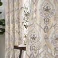 thumbnail image 6 of Blackout Curtains 84 Inches Long Golden Foil Damask Medallion Window Curtains for Bedroom Grommet Thermal Insulated Drapes for Living Room Vintage Luxury Window Treatments Set 2 Panels, 6 of 8