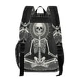 thumbnail image 3 of ALAZA Clear Backpack Mandala Skeleton Sitting PVC Transparent BookBag, 3 of 7