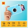 thumbnail image 3 of KODAK Printomatic+ Instant Camera Gift Bundle (Blue) w/Case, Zink Paper & More, 3 of 10