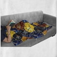 thumbnail image 6 of Clock Soft Flannel Fleece Throw Blanket, Pattern Faces on It Vintage Style Inspired Illustration Design, Cozy Plush for Indoor and Outdoor Use, 50" x 70", Yellow and Black, by Ambesonne, 6 of 6