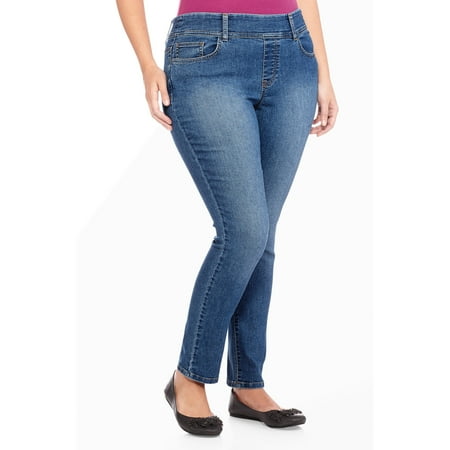 Faded Glory Women's Plus-Size Pull On Skinny Jean - Walmart.com