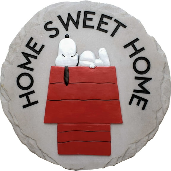 SNOOPY HOME STEPPING STONE / DECORATIVE WALL PLAQUE